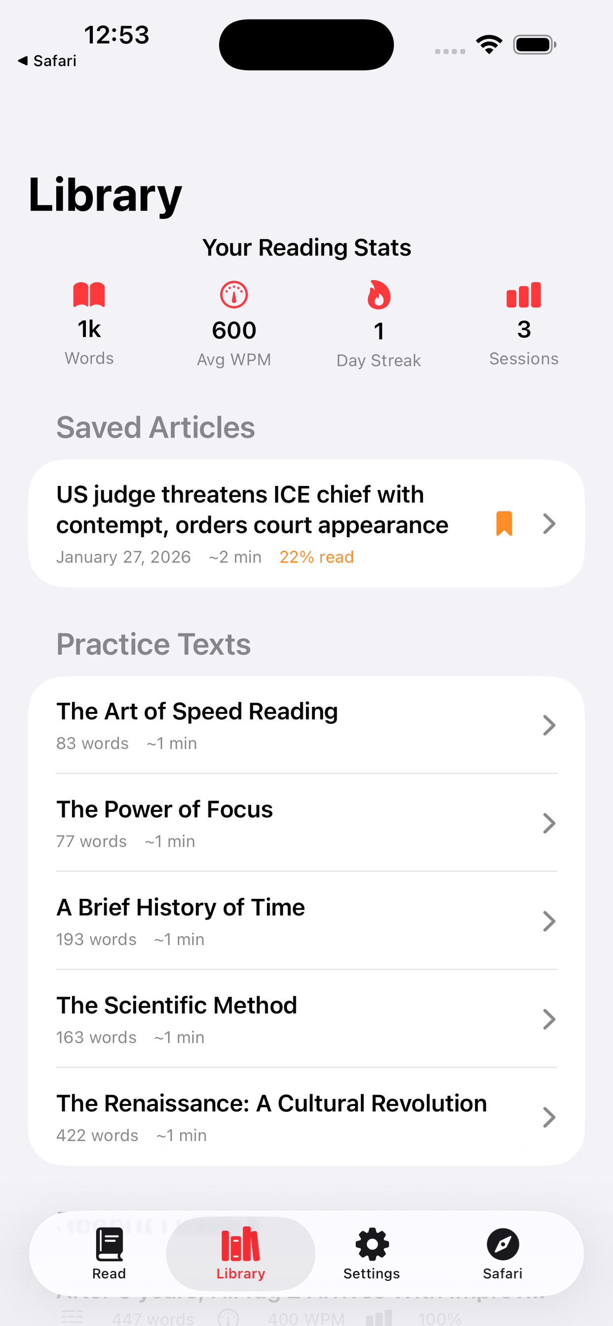 Pace Reader screenshot 4